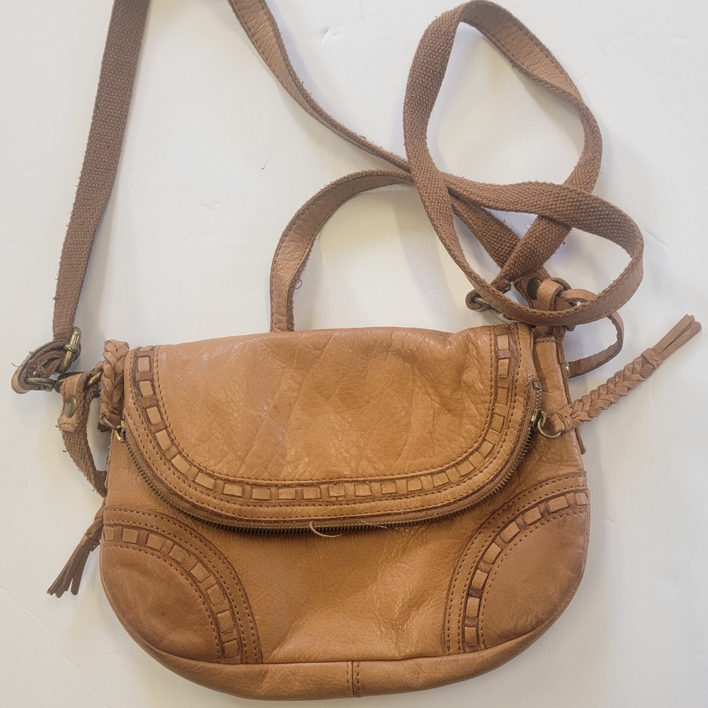 Tan Leather Crossbody Bag